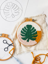 Load image into Gallery viewer, Monstera Punch Needle Workshop Saturday January 28th, 9 am -12 pm
