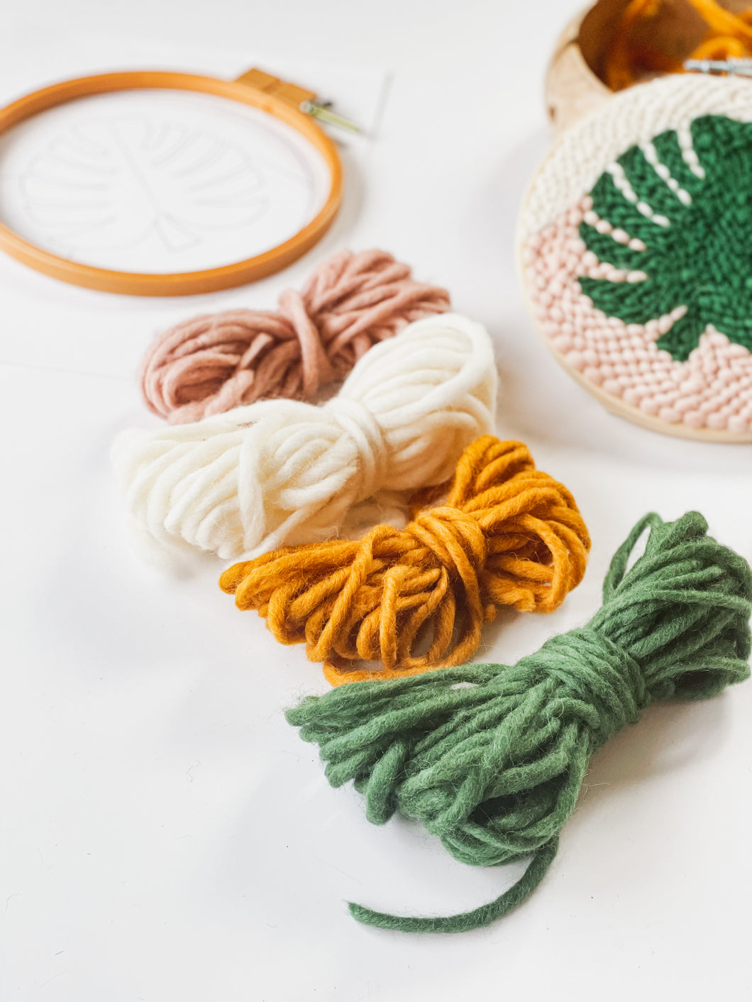 Monstera Punch Needle Workshop Saturday January 28th, 9 am -12 pm