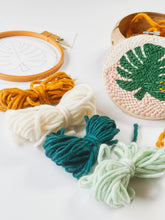 Load image into Gallery viewer, Monstera Punch Needle Workshop Saturday January 28th, 9 am -12 pm