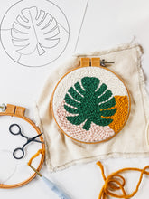 Load image into Gallery viewer, Monstera Punch Needle Workshop Saturday January 28th, 9 am -12 pm
